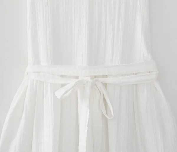 Ecocotton Zeyna Dames jurk Biologisch Katoenen Mousseline Crème