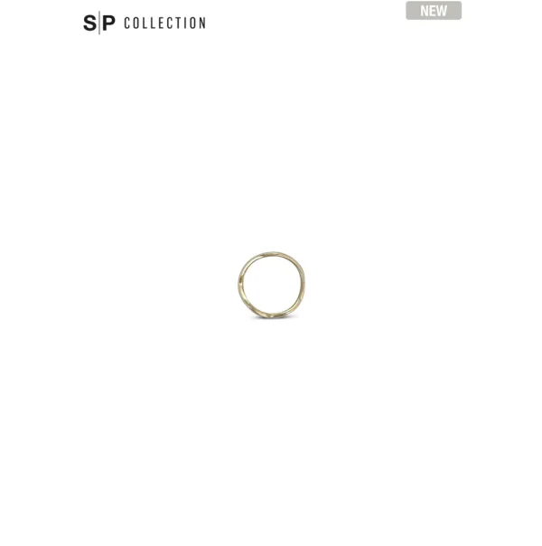 S&P Servetring 4,5cm organisch goud Charm - set/4