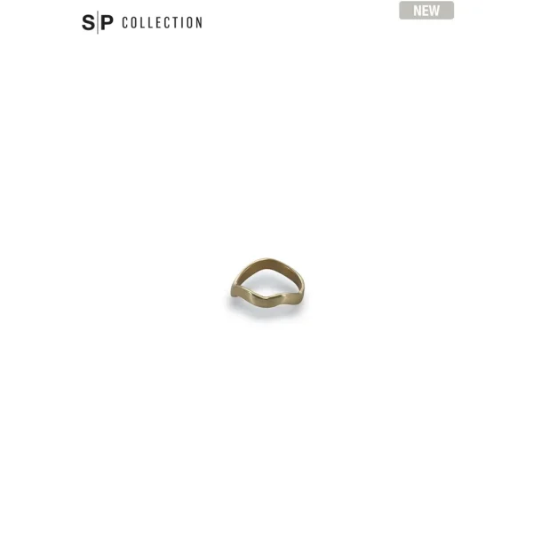 S&P Servetring 4,5cm organisch goud Charm - set/4