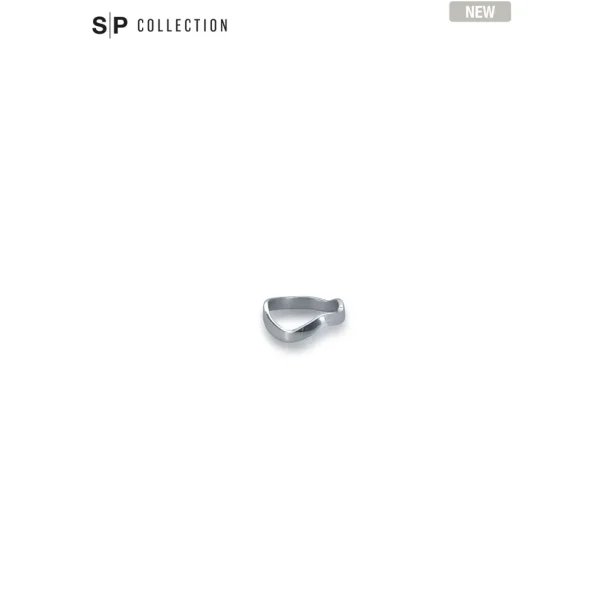 S&P Servetring 4,5cm organisch zilver Charm - set/4
