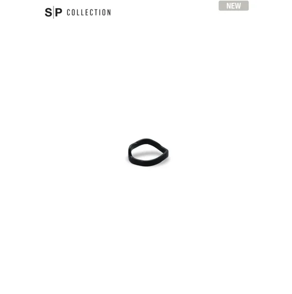 S&P Servetring 4,5cm organisch zwart Charm - set/4