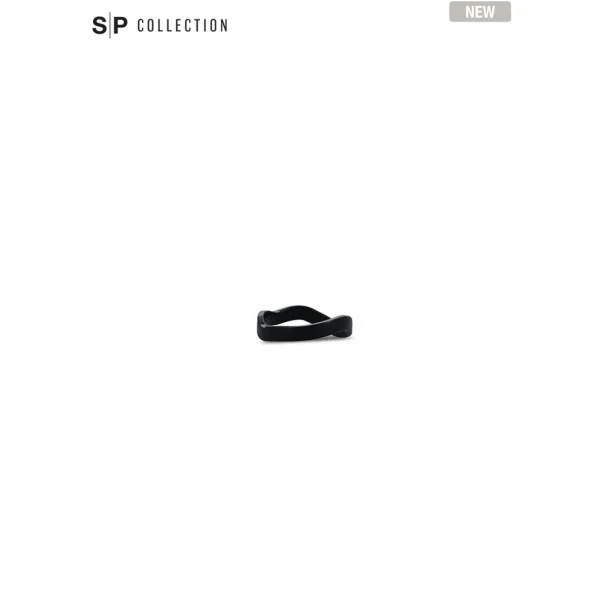 S&P Servetring 4,5cm organisch zwart Charm - set/4