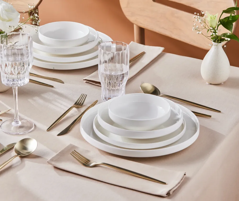 Karaca Streamline New Saturn White 24-delige servies set, 6 personen - Afbeelding 2