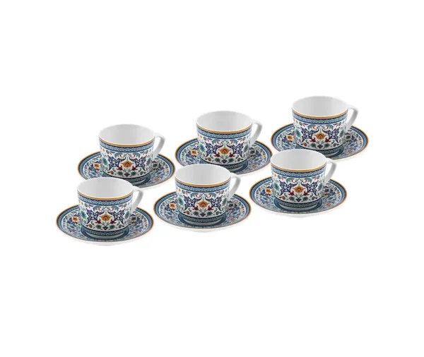 Karaca Beylerbeyi koffiekopjesset voor 6 personen, 80 ml