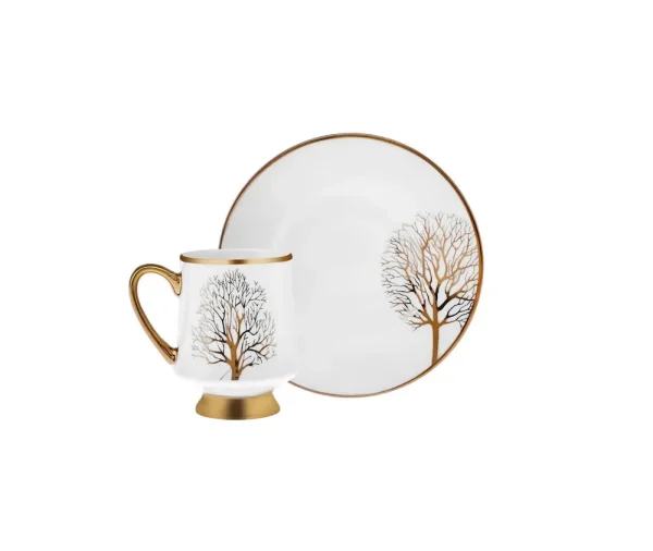 Karaca Afra koffiekopjes voor 6 personen, 90 ml
