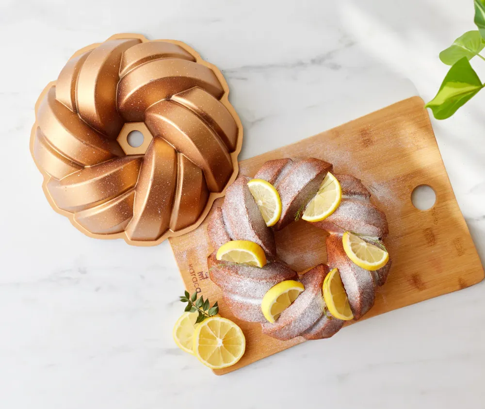 Karaca gegoten aluminium gevlochten gouden cakevorm 26 cm - Afbeelding 2