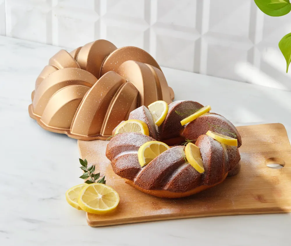 Karaca gegoten aluminium gevlochten gouden cakevorm 26 cm - Afbeelding 4