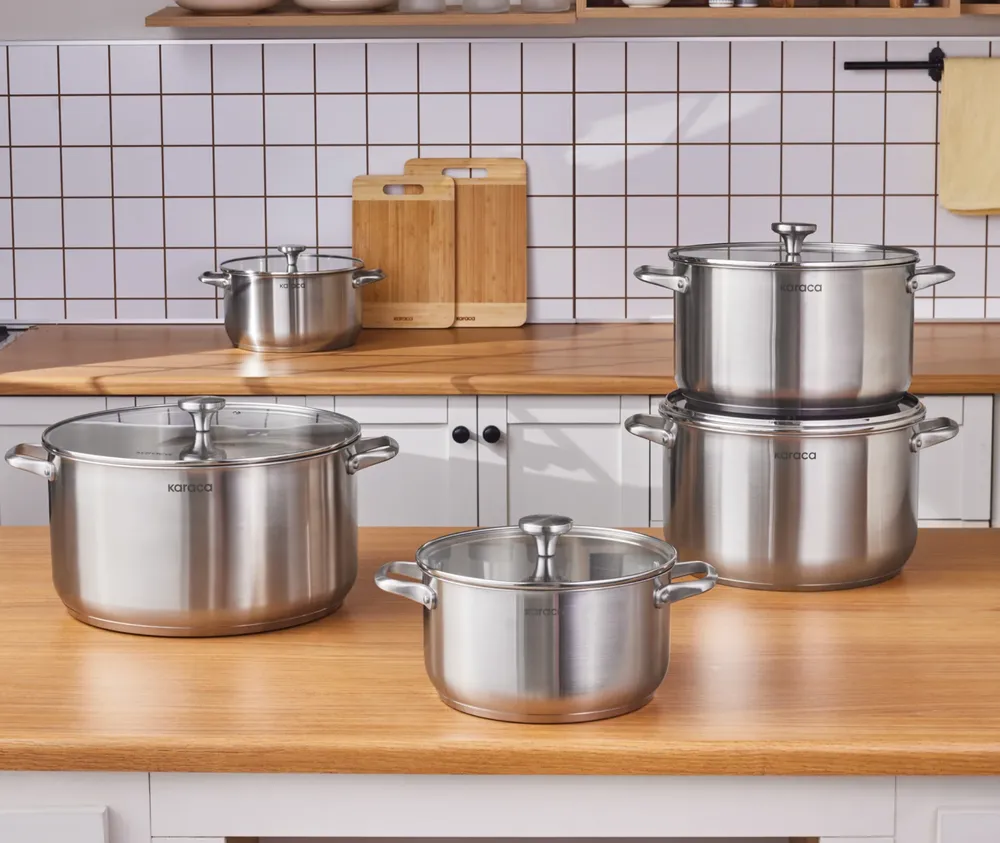 Karaca Elite roestvrijstalen inductie kookpot met deksel, 30 cm, zilver - Afbeelding 6
