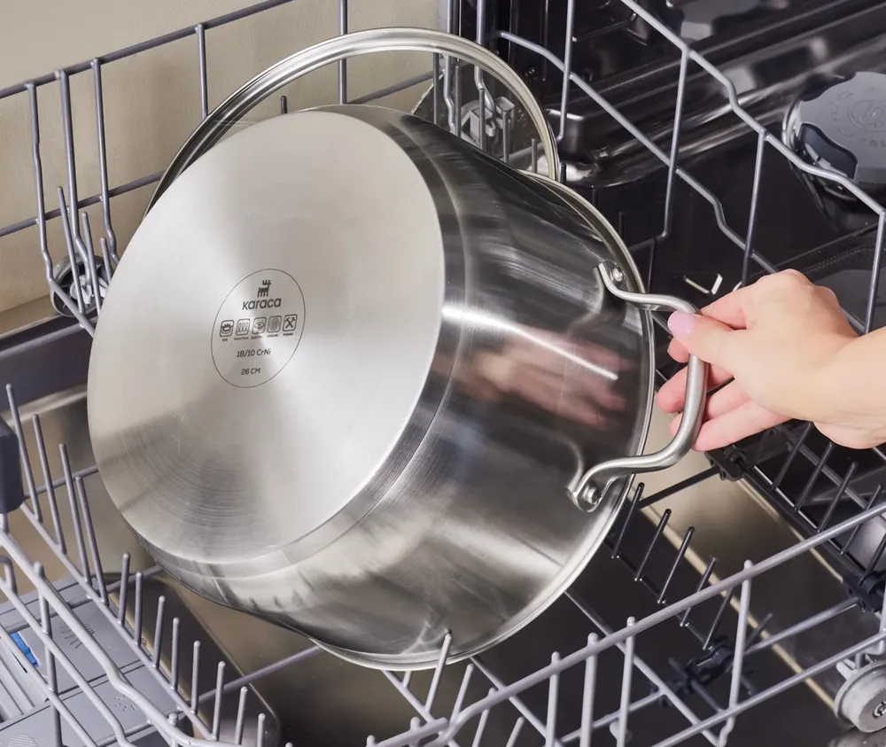 Karaca Elite roestvrijstalen inductie kookpot met deksel, 30 cm, zilver - Afbeelding 4