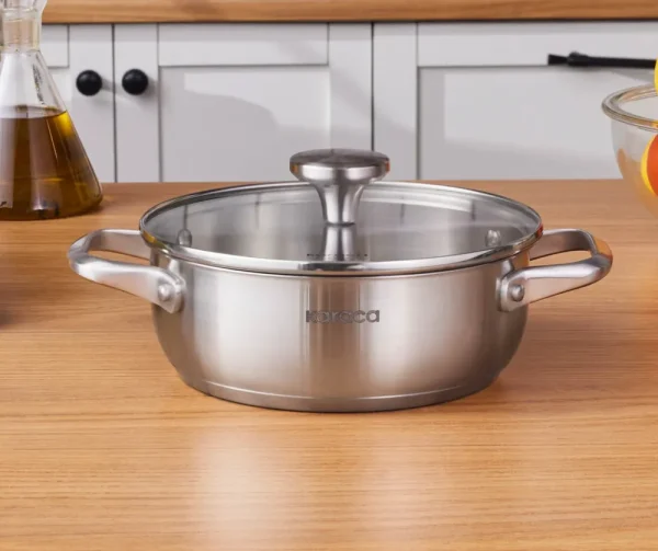 Karaca Elite roestvrijstalen ondiepe pan plat 20 cm
