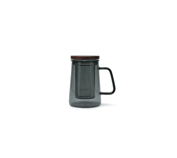 S&P Beker 63cl met glazen filter en deksel grijs Luma