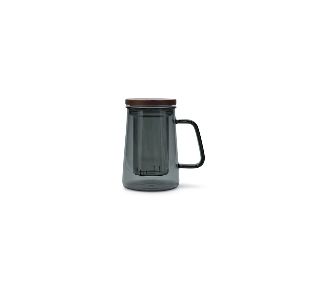 S&P Beker 63cl met glazen filter en deksel grijs Luma