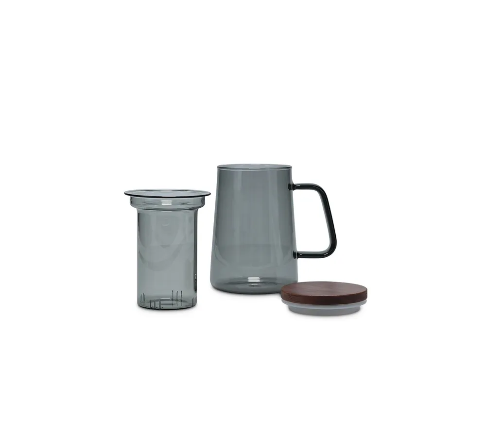 S&P Beker 63cl met glazen filter en deksel grijs Luma - Afbeelding 1