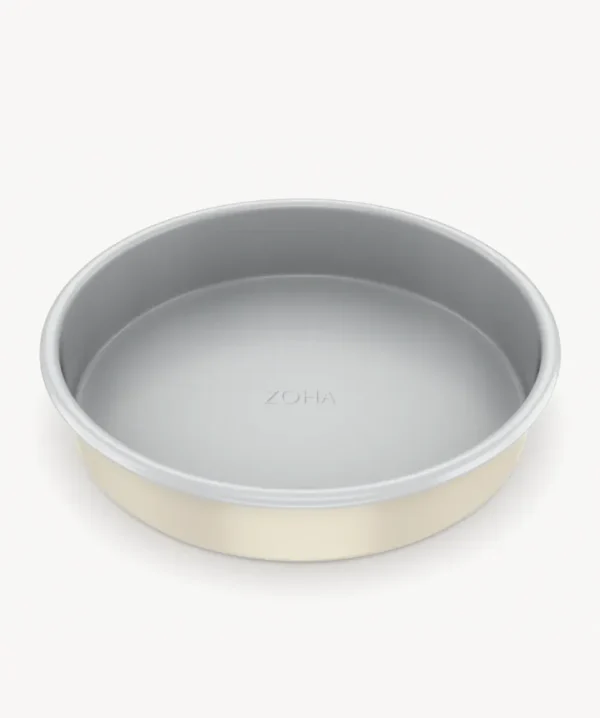 Ronde keramische bakvorm beige – Antiaanbak