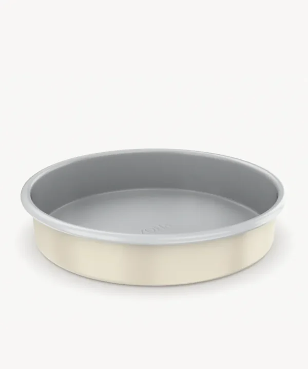 Ronde keramische bakvorm beige – Antiaanbak
