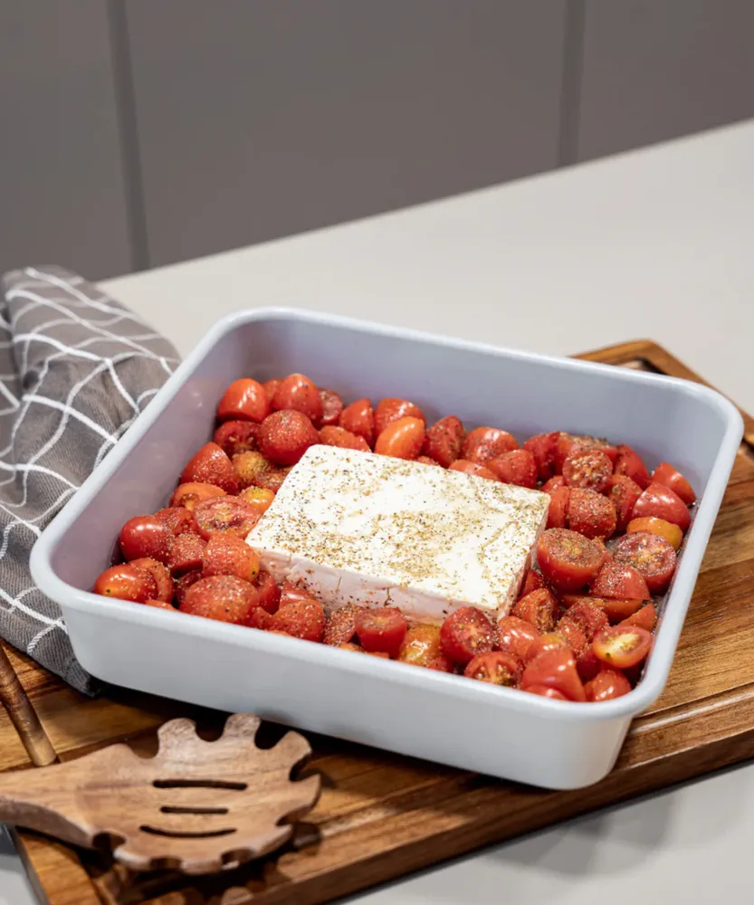 Vierkante Keramische Bakvorm Beige – Antiaanbak - Afbeelding 4