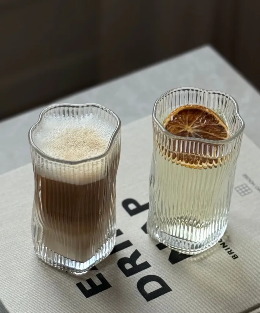 Diamond stripe longdrinkglazen | 280 ml - Afbeelding 2