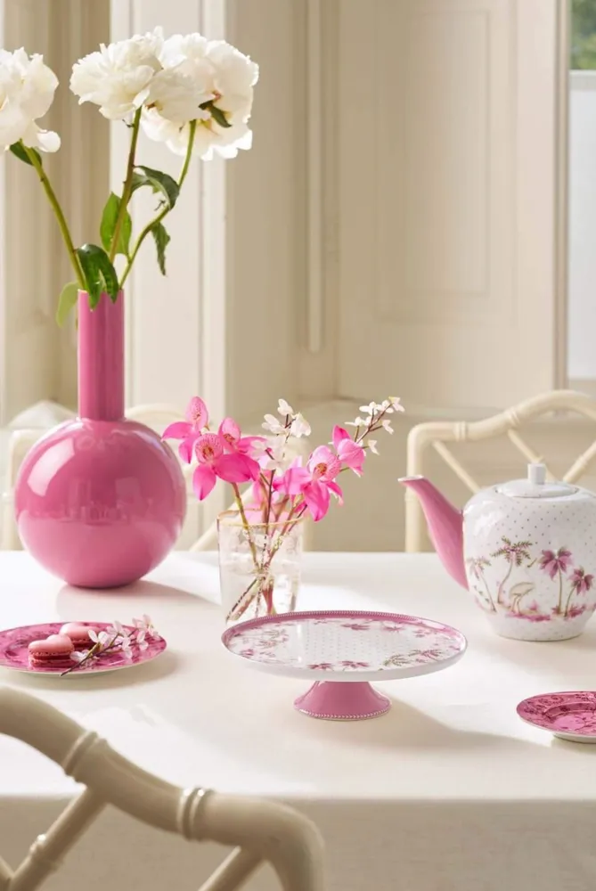 Pip Studio Taartplateau Klein Jolie Stippen Goud Roze - Afbeelding 2