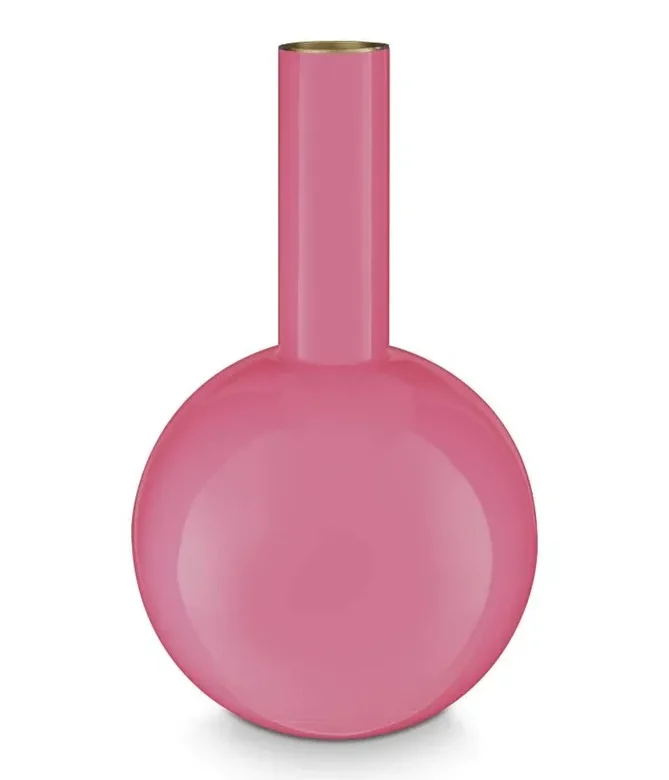 Pip Studio Metalen Vaas Medium Roze 33cm