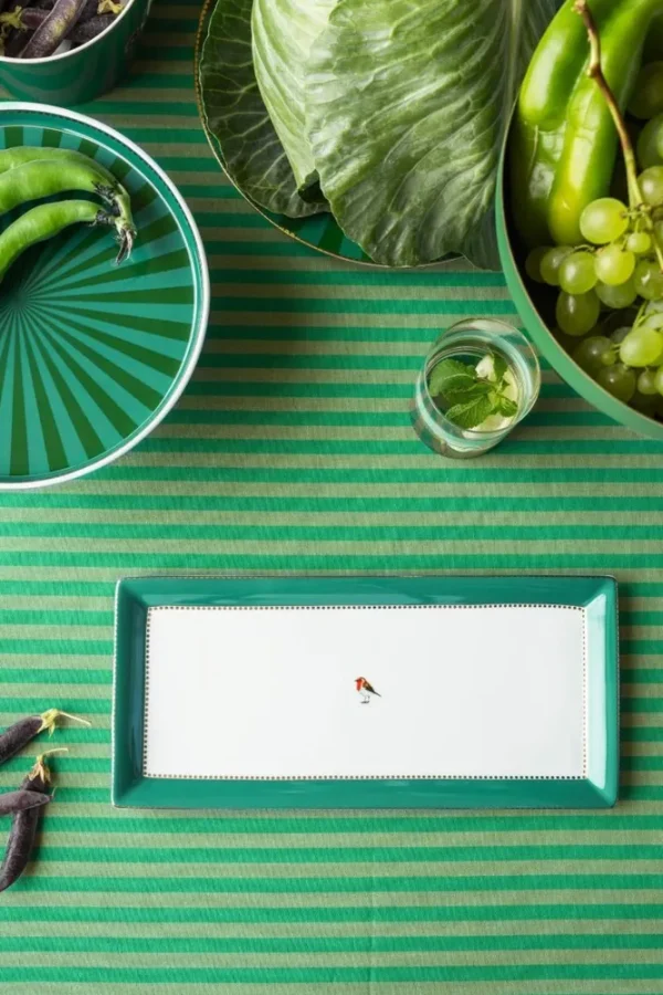 Pip Studio Love Birds Rechthoekig Taartplateau Groen