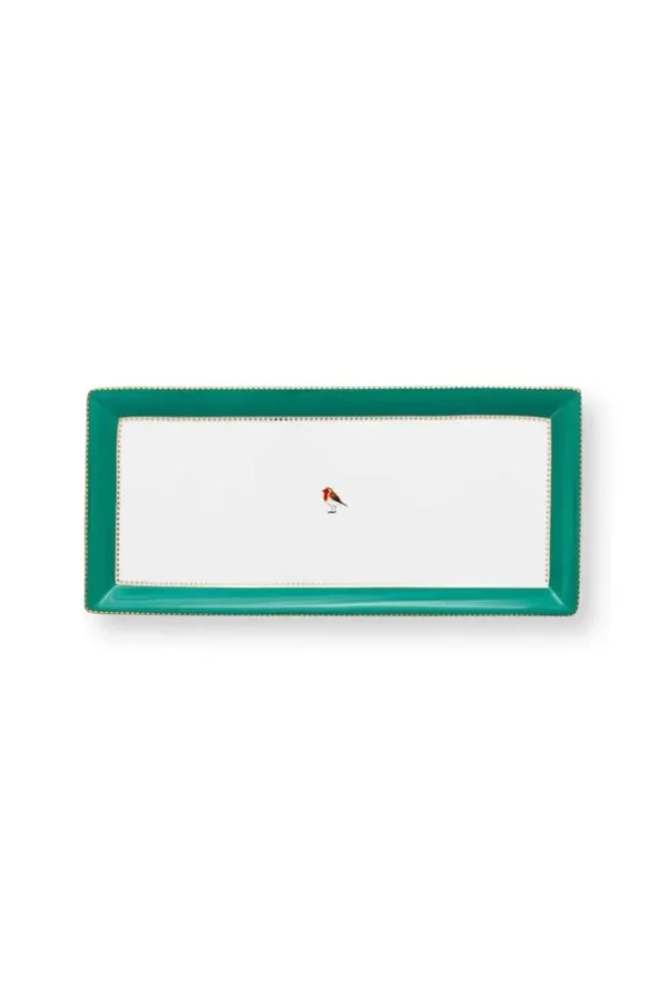 Pip Studio Love Birds Rechthoekig Taartplateau Groen