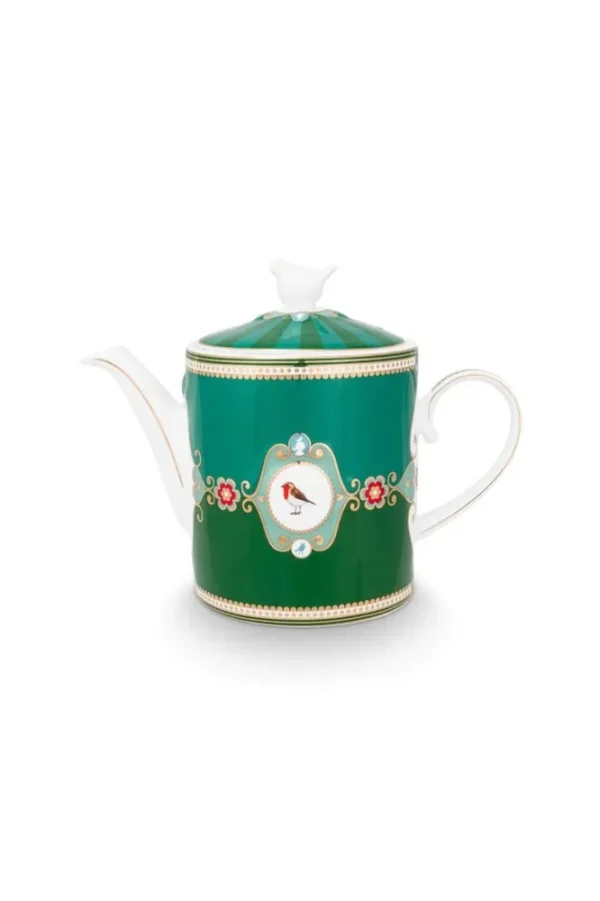 Pip Studio Love Birds Theepot Medium Groen