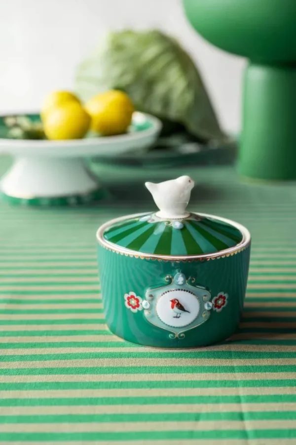 Pip Studio Love Birds Suikerpot Groen