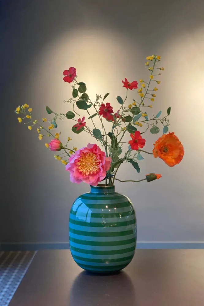 Pip Studio Metalen Vaas Stripes Groen 32cm - Afbeelding 5