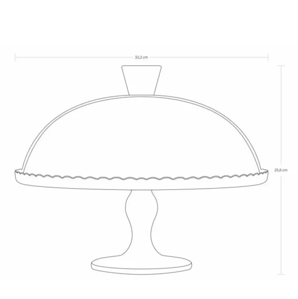Pasabahce Patisserie glazen taartplateau – 32 cm