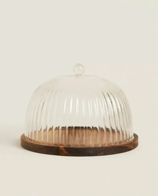 Acacia houten taartserveerschaal | 22 cm