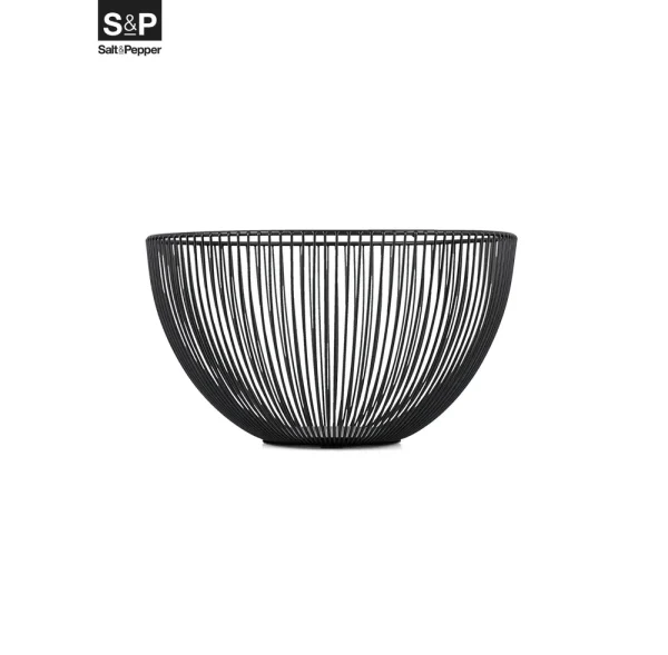 S&P Draadmand 25,5xH14,5cm zwart Scala