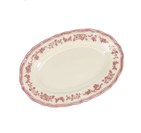 S&P Serveerschaal 32,5x22,5cm ovaal burgundy Cyril