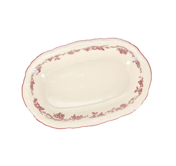 S&P Serveerschaal 31,5x21xH5,5cm ovaal burgundy Cyril
