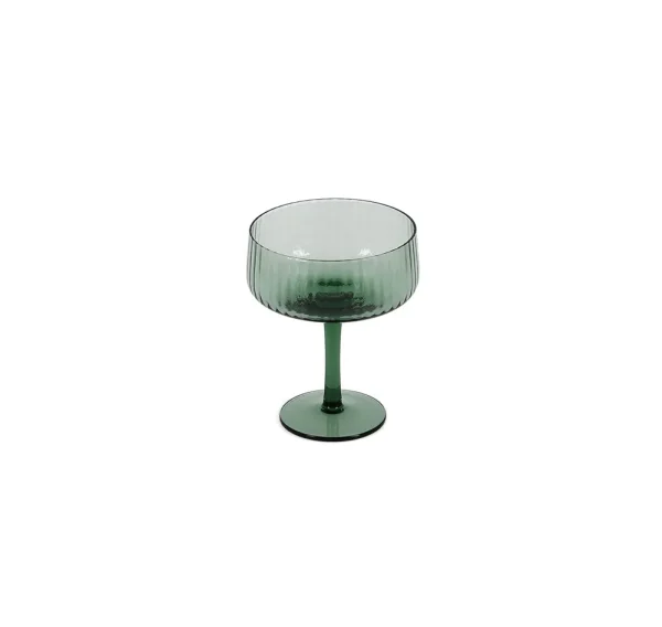 S&P Champagneglas 23cl coupe donkergroen Ray - set/4