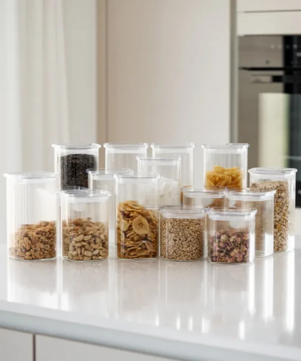 Voorraadpotten Kare Stripe Voordelige Set 16 Delig