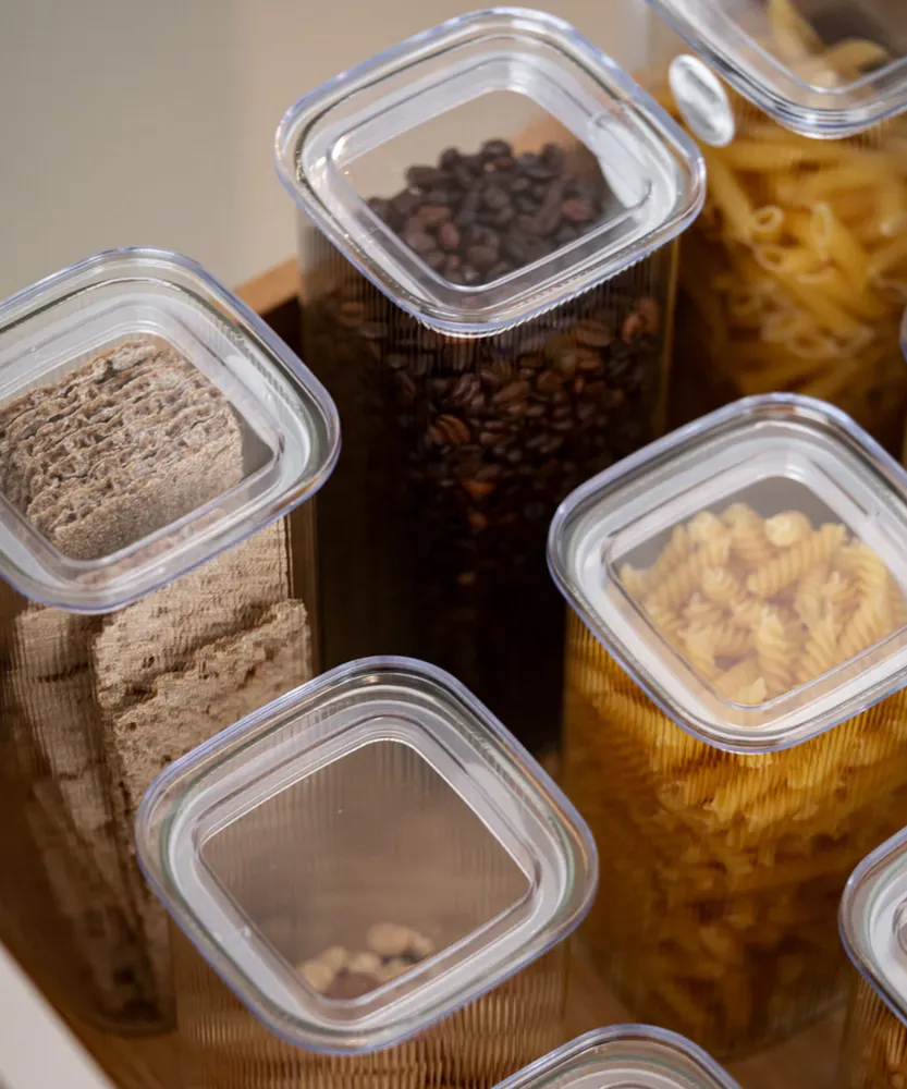 Voorraadpotten Kare Stripe Voordelige Set 16 Delig - Afbeelding 5