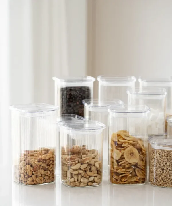 Voorraadpotten Kare Stripe Voordelige Set 16 Delig