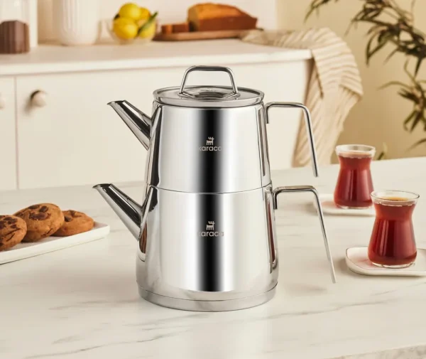 Karaca Steelina theepot-set