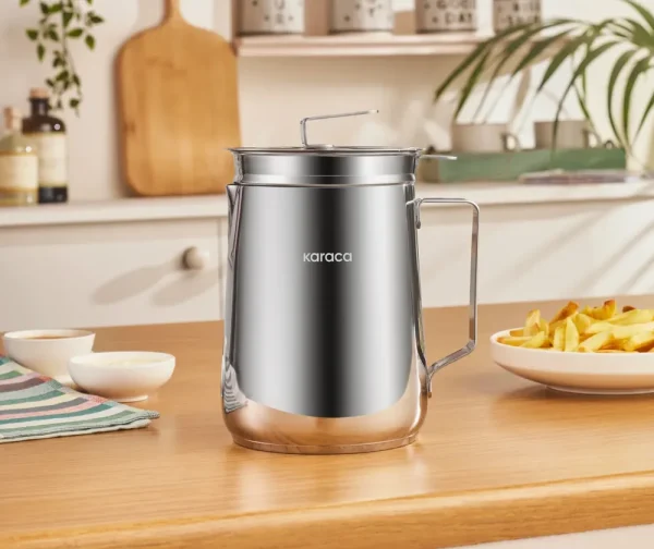 Karaca Minifry roestvrijstalen friteuse, 2 l, zilver