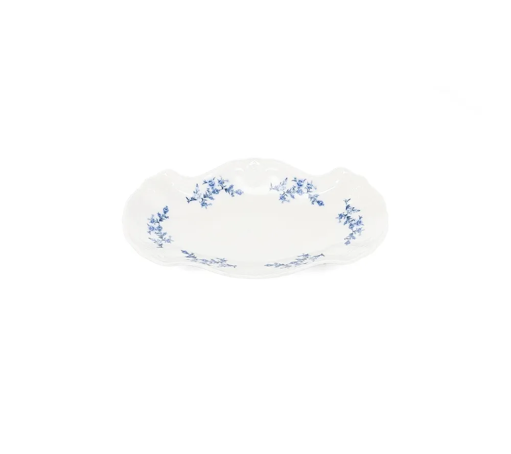 Serveerschaal 26X16CM Blue Flower Retro - Afbeelding 1