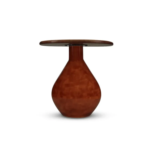 S&P Bijzettafel 41x36xH40cm met houten blad red clay Mio