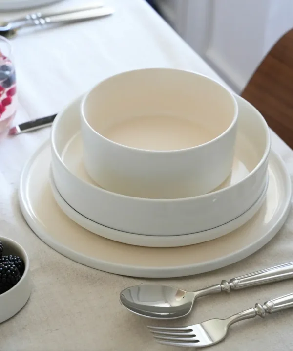 Noa Beige-White 24-delige serviesset