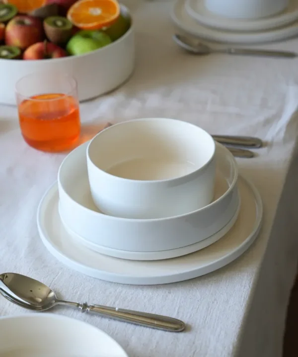 Noa Beige-White 24-delige serviesset