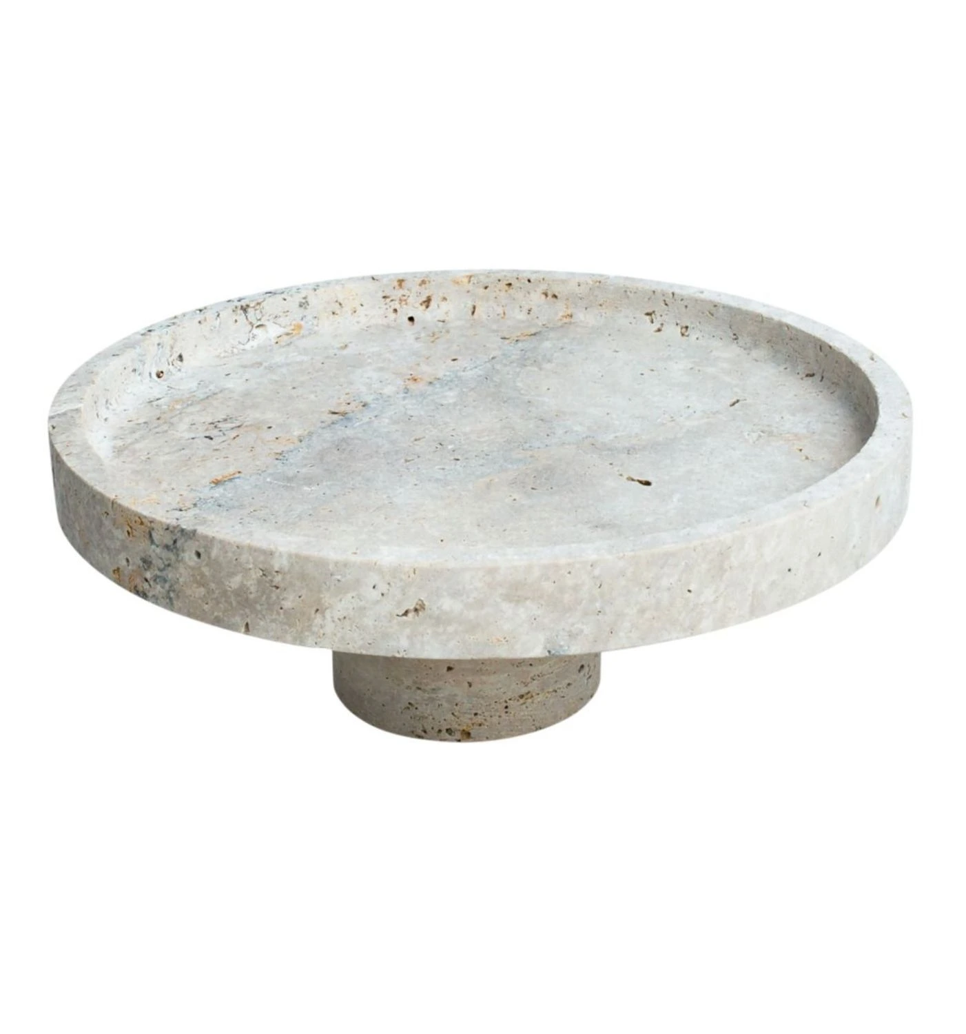 Travertine Patisseriebord  | Ø24,5X9,5 CM