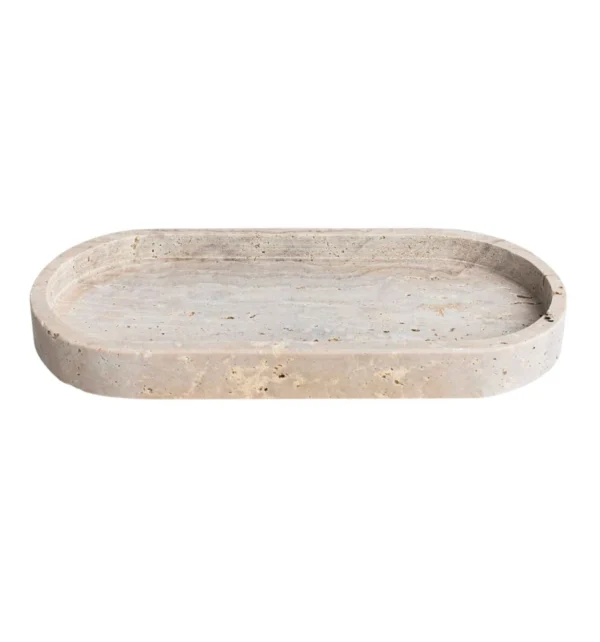 Travertine Schaal  | Ovaal 12,5X24,5X2,8 CM
