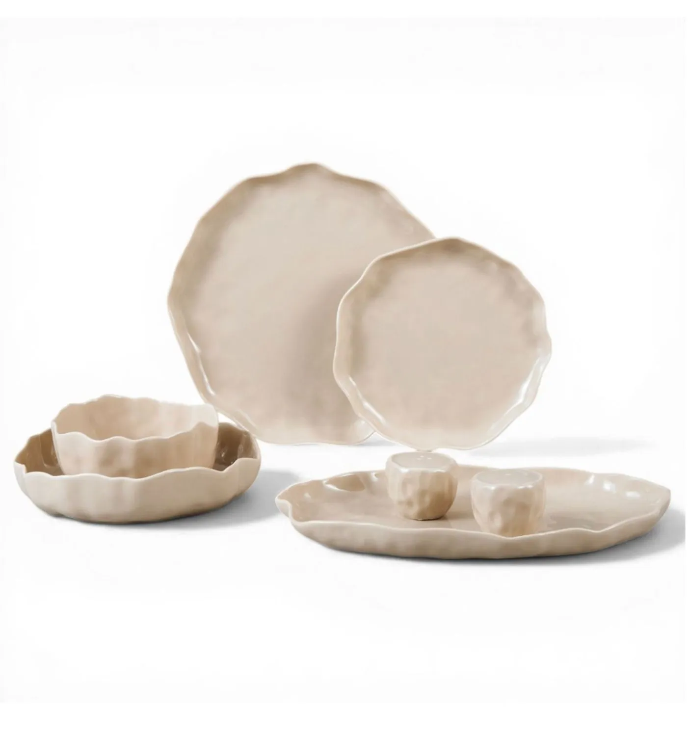 Angles Serviesset | Beige 27-Delig