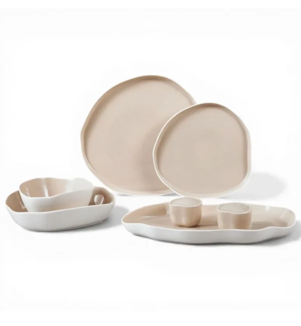 Bonnes Serviesset  | Wit-Beige 27-Delig