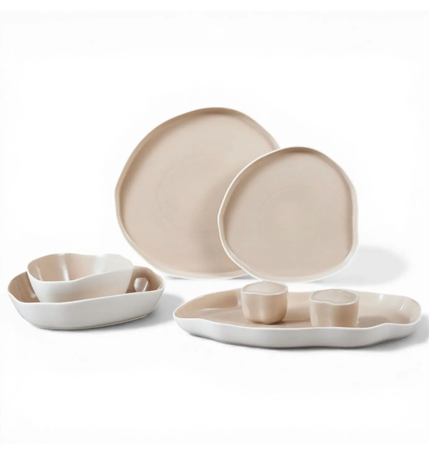 Bonnes Serviesset | Wit-Beige 27-Delig