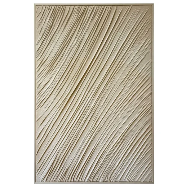 Wanddecoratie XL | 80X120 CM Wit-Beige