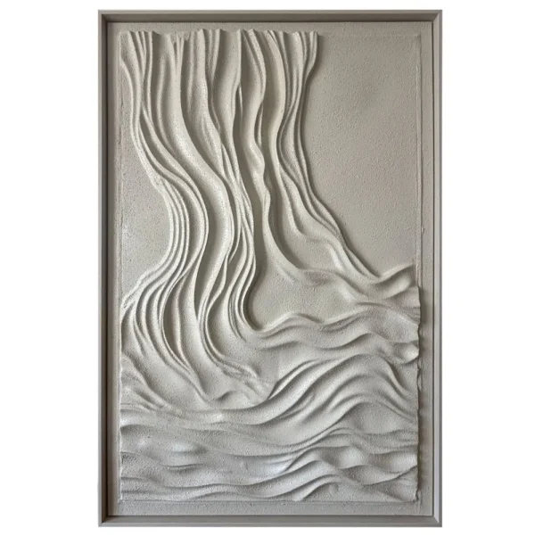 Wanddecoratie XL| 80X120 CM Wit-Beige